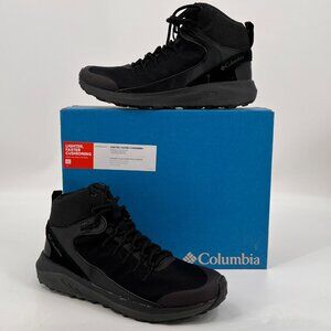 Columbia Trailstorm Mid Waterproof Hiking Boots Size 12 Black Dark Grey Mesh